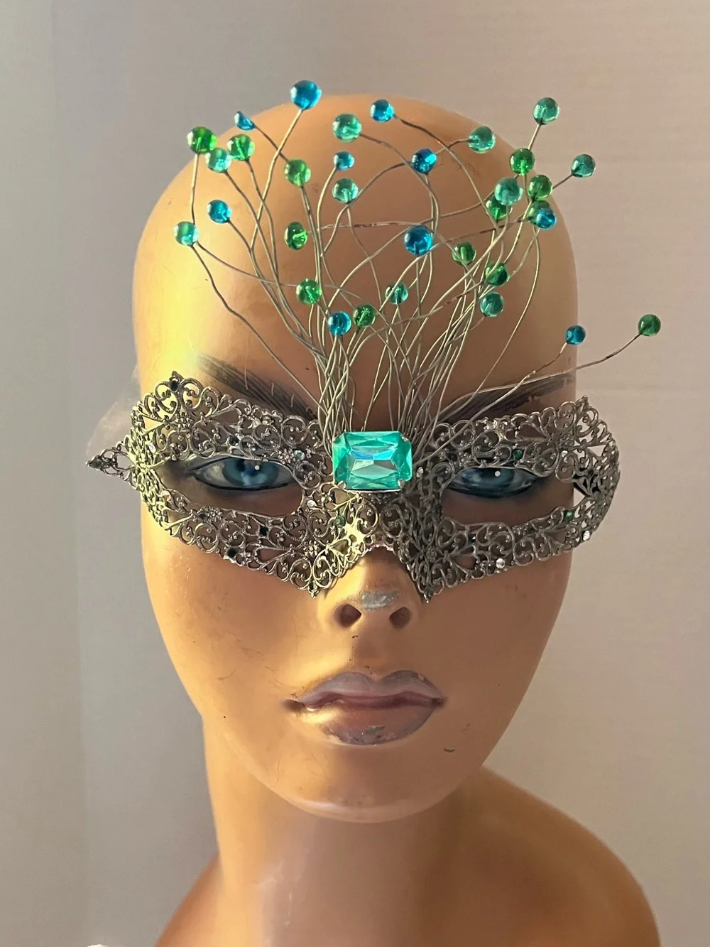 Silver Filigree Masquerade Mask